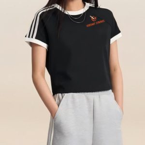 Verdant Strokes-Women Tshirt With Strips for Holiday