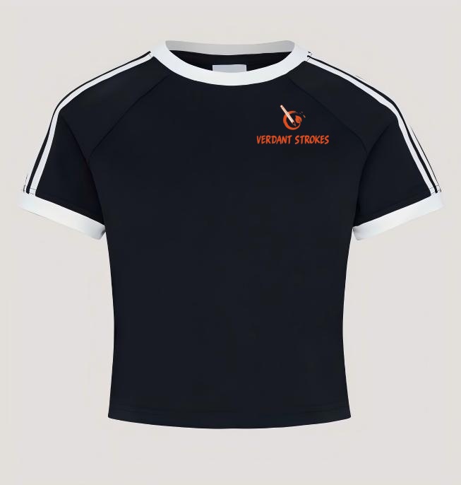 Verdant Strokes-Women Tshirt With Strips for Holiday - Image 5